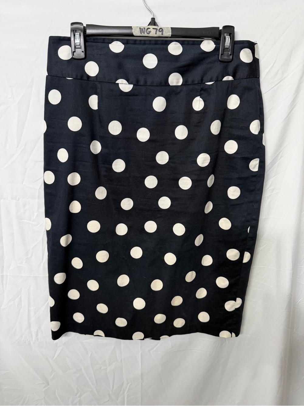 Women’s Grace Navy Polka Dot Pencil Skirt Size 8 Career Classic